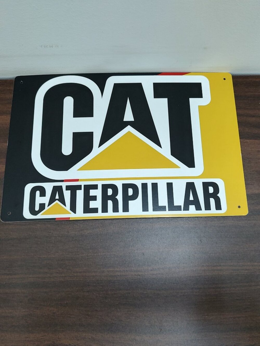 CAT Caterpillar Farm Tractor Heavy Equipment Metal Tin Sign Shop Wall Decor 11x8